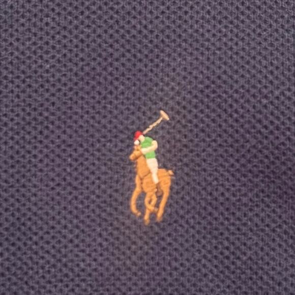 Polo Ralph Lauren 1/4 Zip Sweater Mens Medium Blue Classic Flesh Pony Preppy - Picture 3 of 10